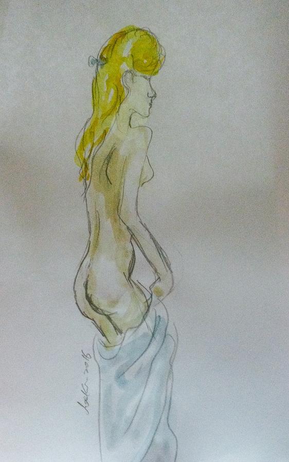 Nude study 112716 Painting by Hae Kim