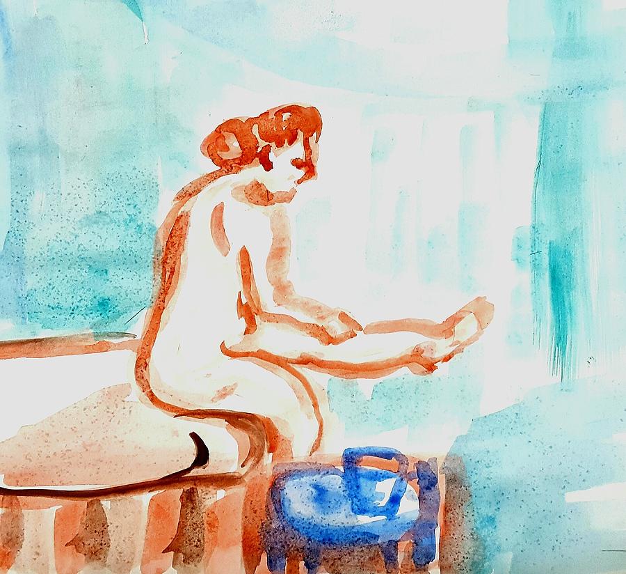 Nude study 122216 Painting by Hae Kim