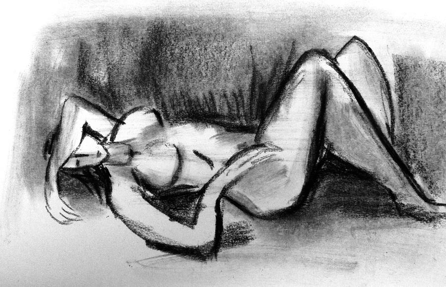 Nude study 51915 Drawing by Hae Kim