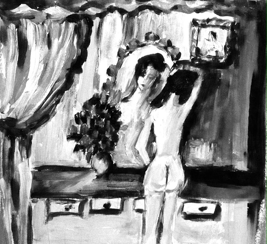 Nude study 52915 BW Painting by Hae Kim