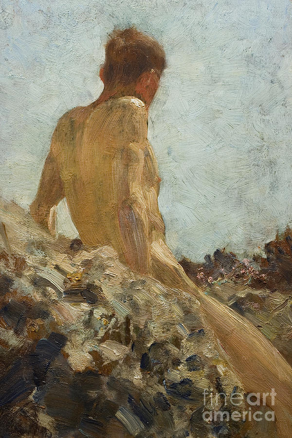 Nude Study by Tuke Painting by Henry Scott Tuke