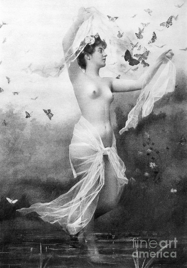 Butterfly Painting - Nude With Butterflies by Granger