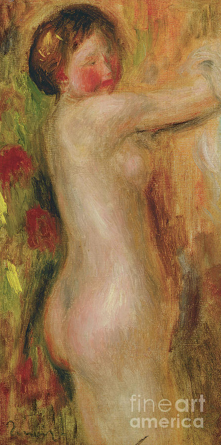 Nude with raised arm  Painting by Pierre Auguste Renoir