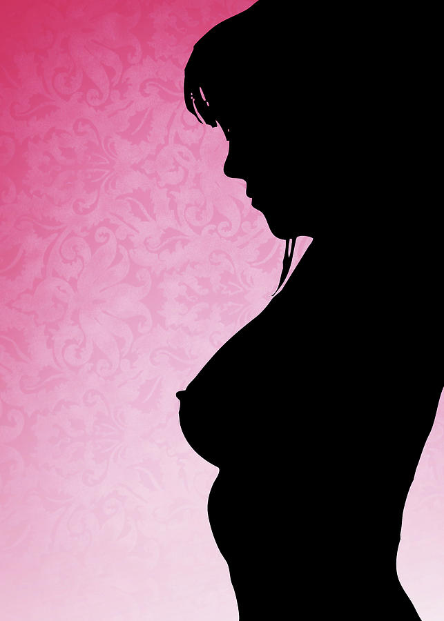 Female silhouette stock illustration. Illustration of breast