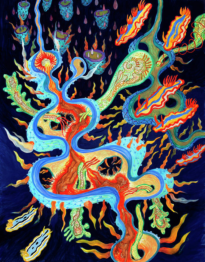 Nudibranchs on Parade Painting by Shoshanah Dubiner
