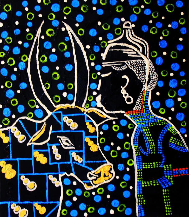 Nuer Groom - South Sudan Painting by Gloria Ssali