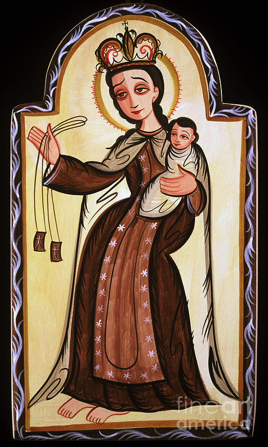 Nuestra Senora de Carmen - Our Lady of Mt. Carmel - AONSC Painting by Br Arturo Olivas OFS
