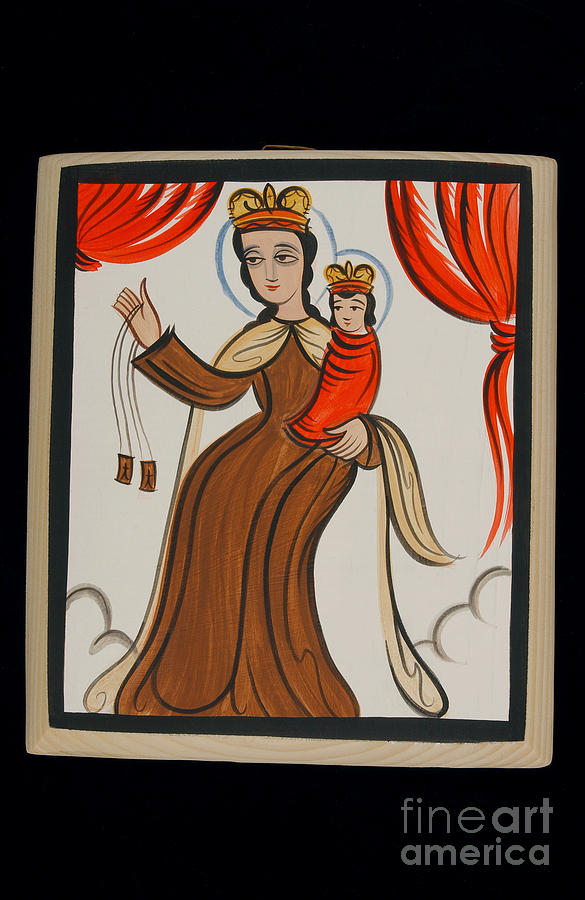 Nuestra Senora de Carmen - Our Lady of Mt. Carmel - AOOMC Painting by Br Arturo Olivas OFS