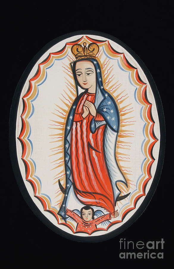 Nuestra Senora de Guadalupe - Our Lady of Guadalupe - AOGDL Painting by Br Arturo Olivas OFS