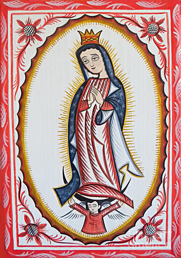 Nuestra Senora de Guadalupe - Our Lady of Guadalupe - AONSG Painting by Br Arturo Olivas OFS