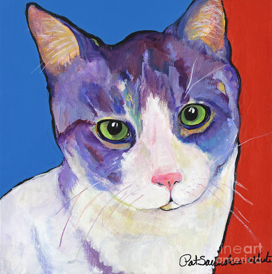 Cat Painting - Nugget by Pat Saunders-White