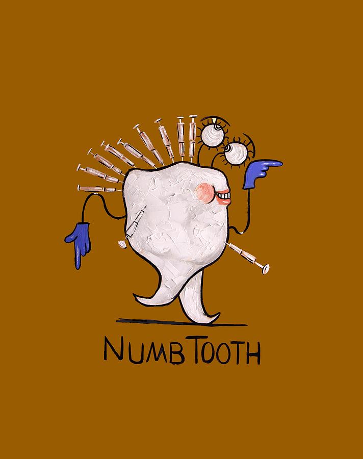 Numb Tooth T-Shirt Painting by Anthony Falbo