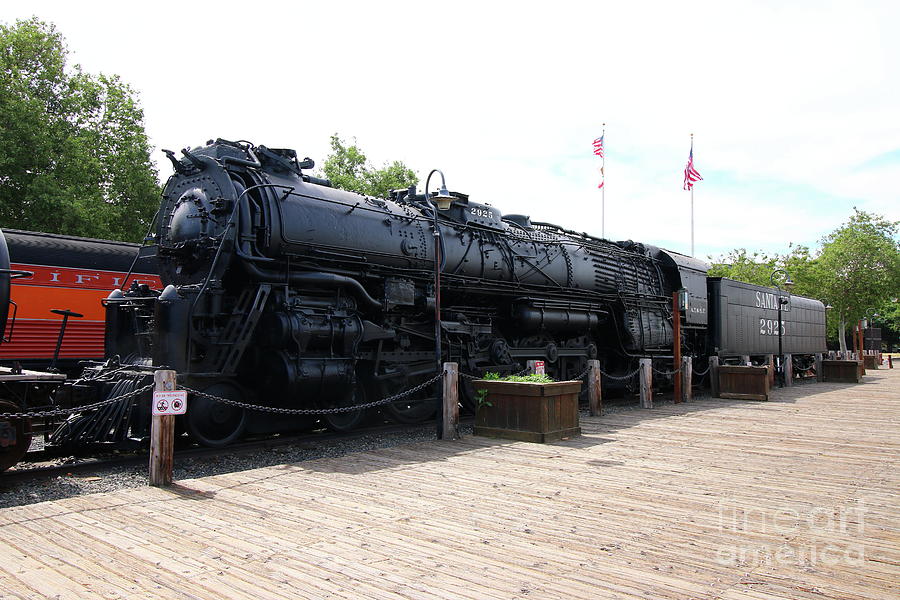 Number 5021 Old Town Sacramento Santa Fe Steam Locomitive Engine Photograph by Christiane Schulze Art And Photography