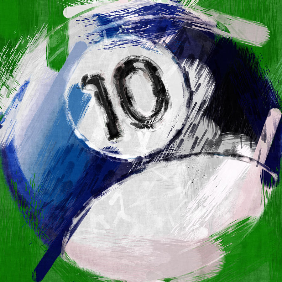 Number Ten Billiards Ball Abstract Photograph