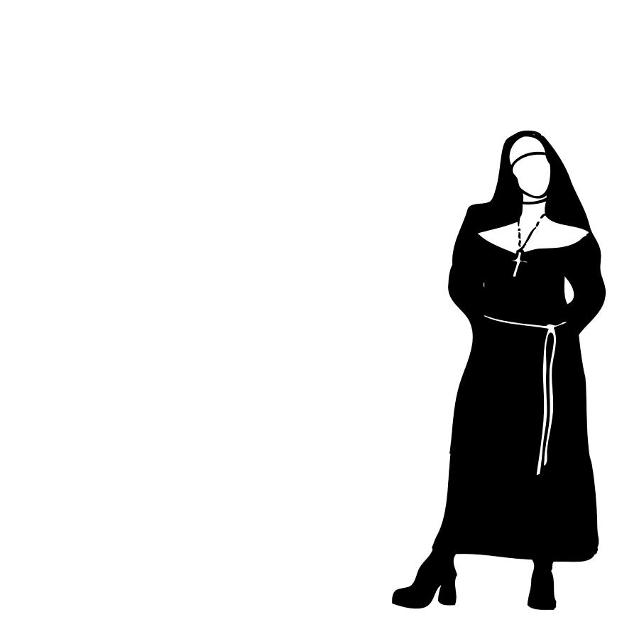 Nun Drawing by Karl Addison