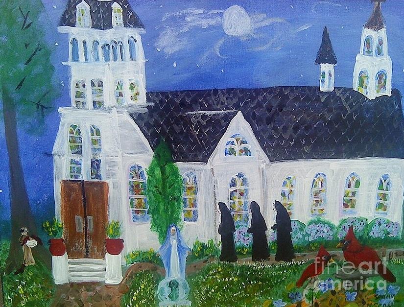 Nuns Going To Mass Painting by Seaux-N-Seau Soileau