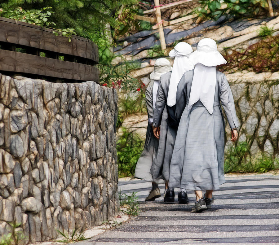 Nuns in a Row Photograph by Cameron Wood