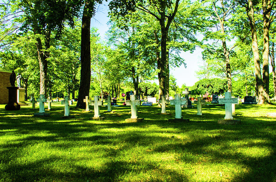 Nuns Row Holy Cross Cemetery Marquette Michigan Photograph by Deborah Smolinske