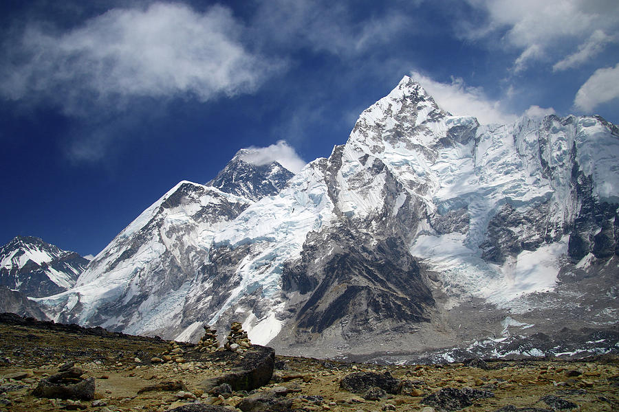 Nuptse Mounten with Mount Everest by Gerhard Albicker