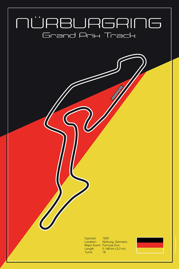 Nurburgring Racetrack Digital Art by Theodor Decker