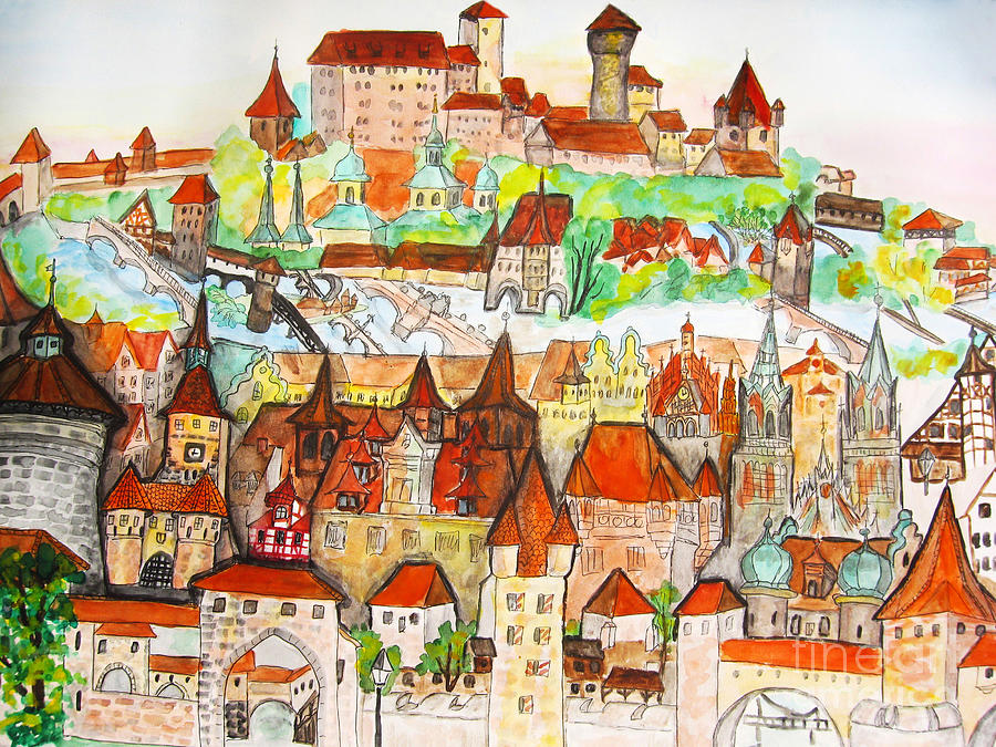 Nuremberg Germany Painting by Irina Afonskaya
