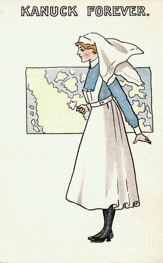 NURSE, 1918. - to license for professional use visit GRANGER.com #3 Drawing by Granger