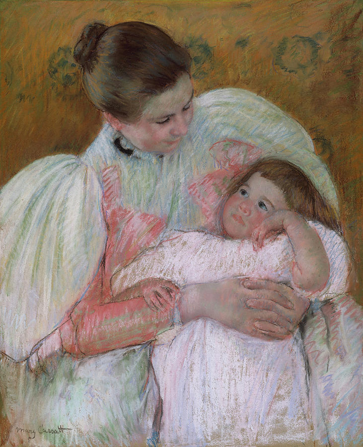 Mary Stevenson Cassatt Painting - Nurse and Child by Mary Cassatt
