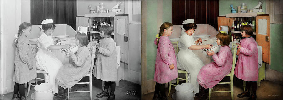 Nurse - Playing nurse 1918 - Side by Side Photograph by Mike Savad