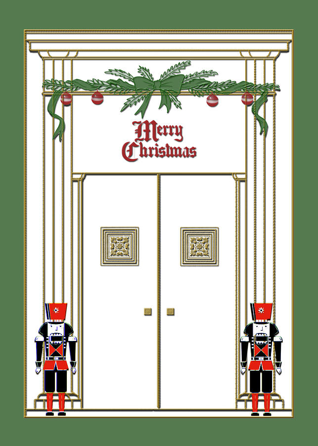 Christmas Digital Art - Nutcracker doorway Christmas by Denise Beverly