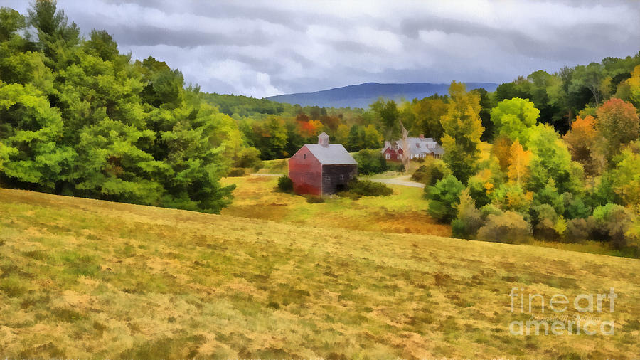 Fall Painting - Nutt Farm Etna Hanover New Hampshire by Edward Fielding