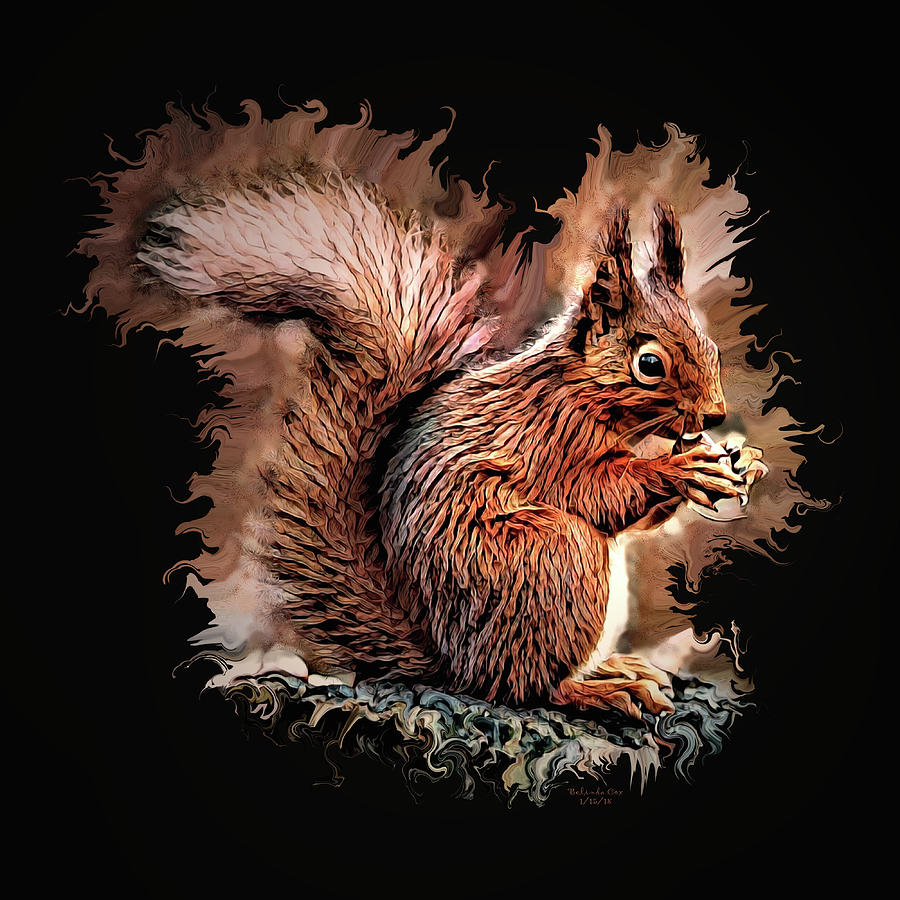 Nutty Squirrel Digital Art by Artful Oasis