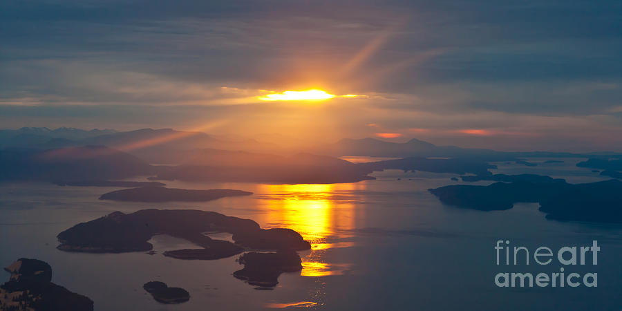 NW San Juan Islands Sunset Photograph by Mike Reid