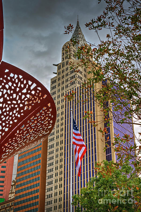 NY NY American Flag Las Vegas Photograph by David Zanzinger