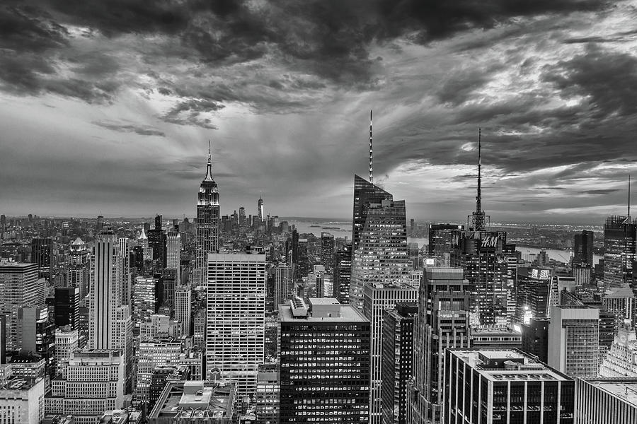 NY Skyline BW Photograph by Framing Places