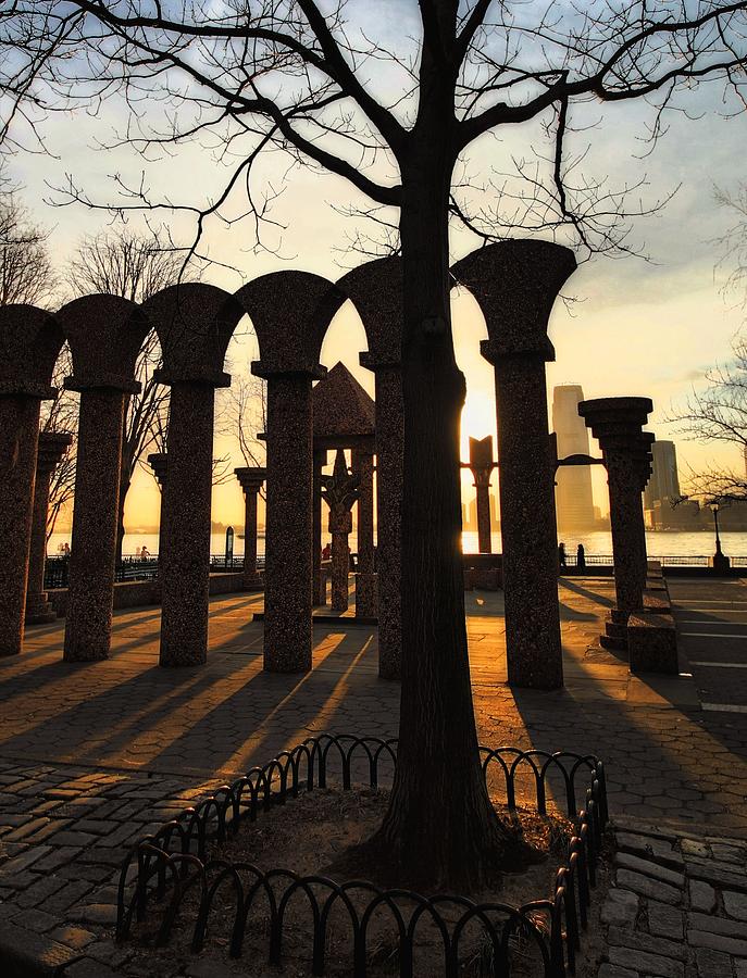 NY Sunset @ Battery Park Photograph by Robert McCubbin