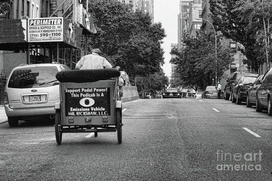 NY Transport Horse Cart BW Photograph by Chuck Kuhn