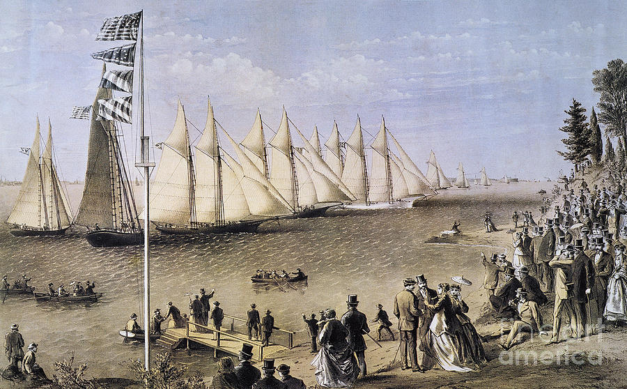 Ny Yacht Club Regatta, 1869 Photograph by Granger
