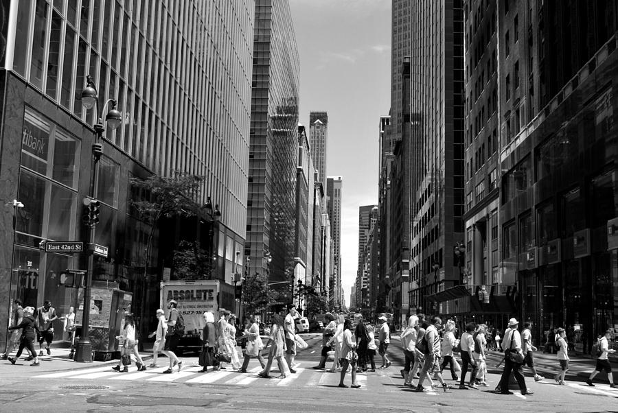 New York City Photograph - NYC 42nd Street Crosswalk by Matt Quest