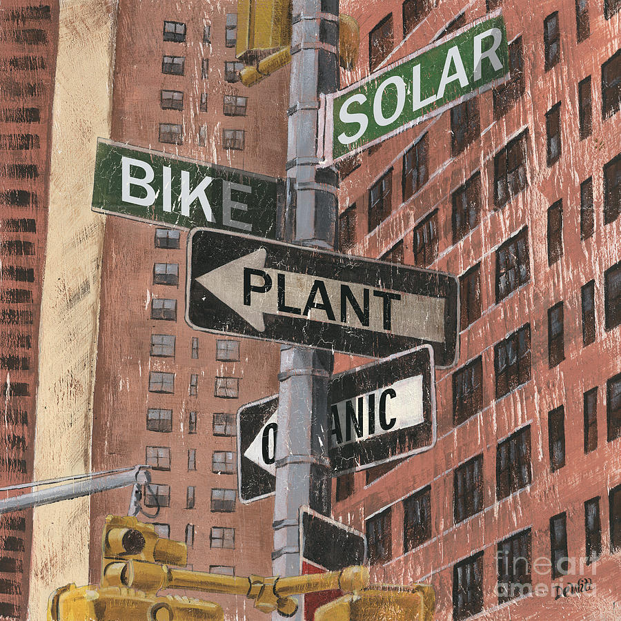 Vintage Painting - NYC Broadway 2 by Debbie DeWitt