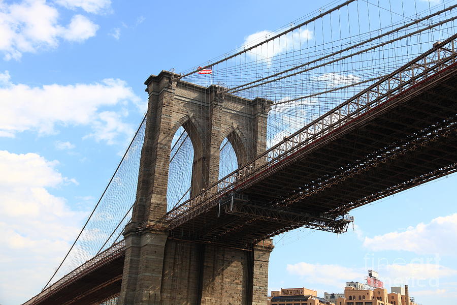 NYC Brooklyn Bridge Midday lI Photograph by Wayne Moran
