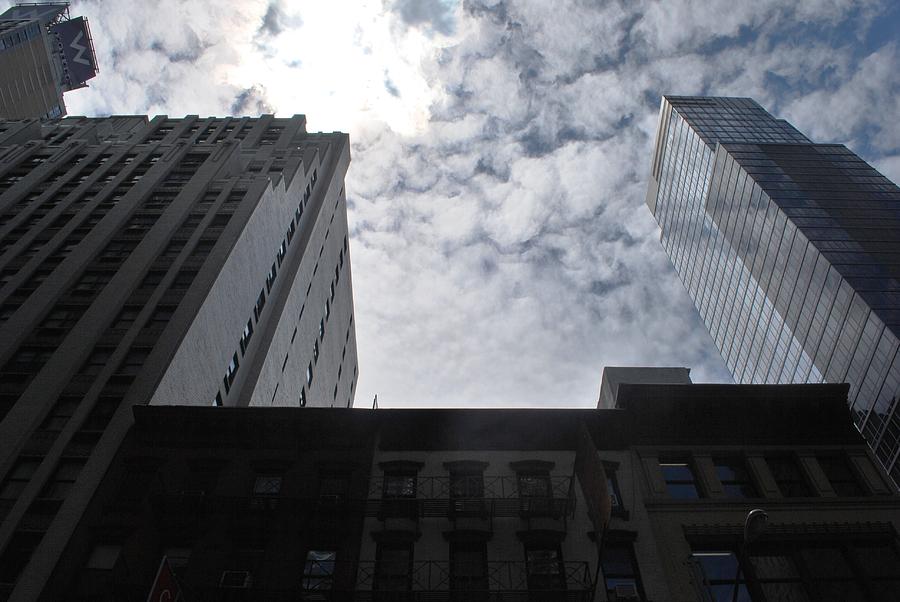 City Photograph - NYC Buildings - Sun Breaks Through Clouds by Matt Quest
