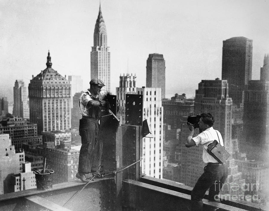 NYC CONSTRUCTION, c1932 Photograph by Granger