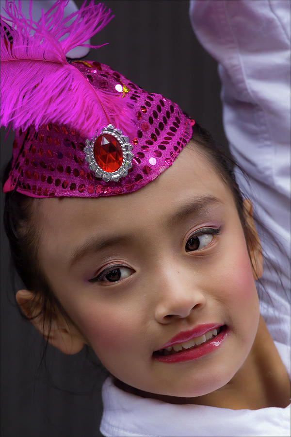 NYC Dance Parade 5_20_17 Young Asian Girl Dancer Photograph by Robert Ullmann
