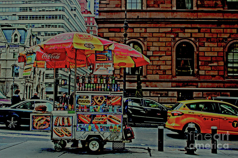 New York City Food Cart Photograph by Sandy Moulder