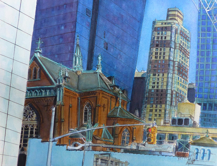 New York City II- Sv Nikola Tavelic Church Painting by Henrieta Maneva