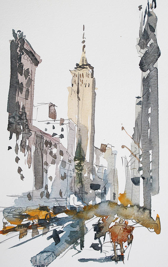 NYC Impressions 1 Painting by Tony Belobrajdic