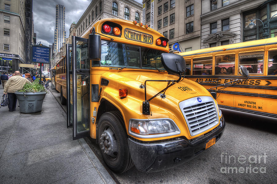 NYC School Bus Photograph by Yhun Suarez