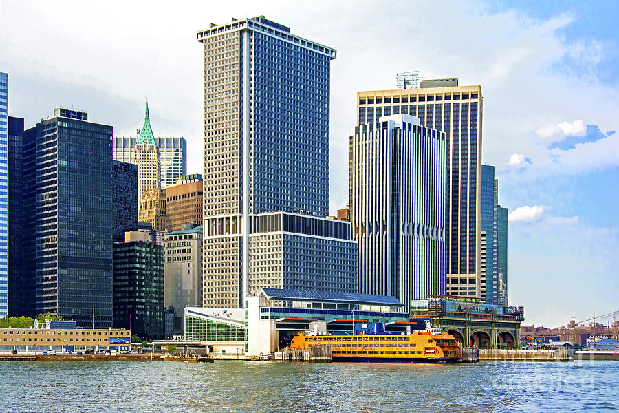 Nyc Skyline And Staten Island Ferry Photograph By Regina Geoghan - Fine 