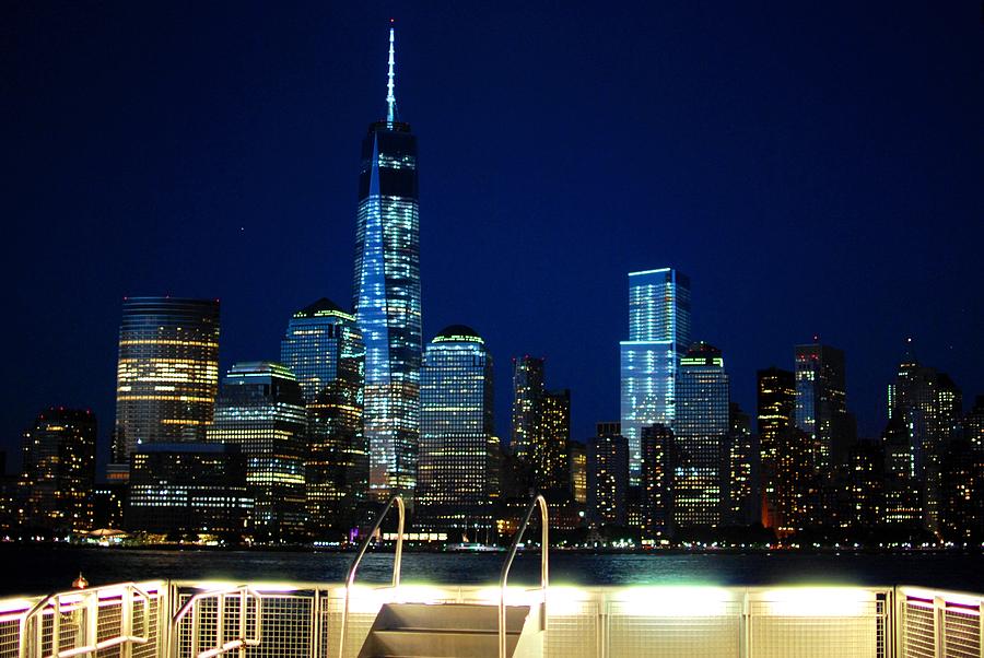 City Photograph - NYC Skyline at Night from Pier by Matt Quest