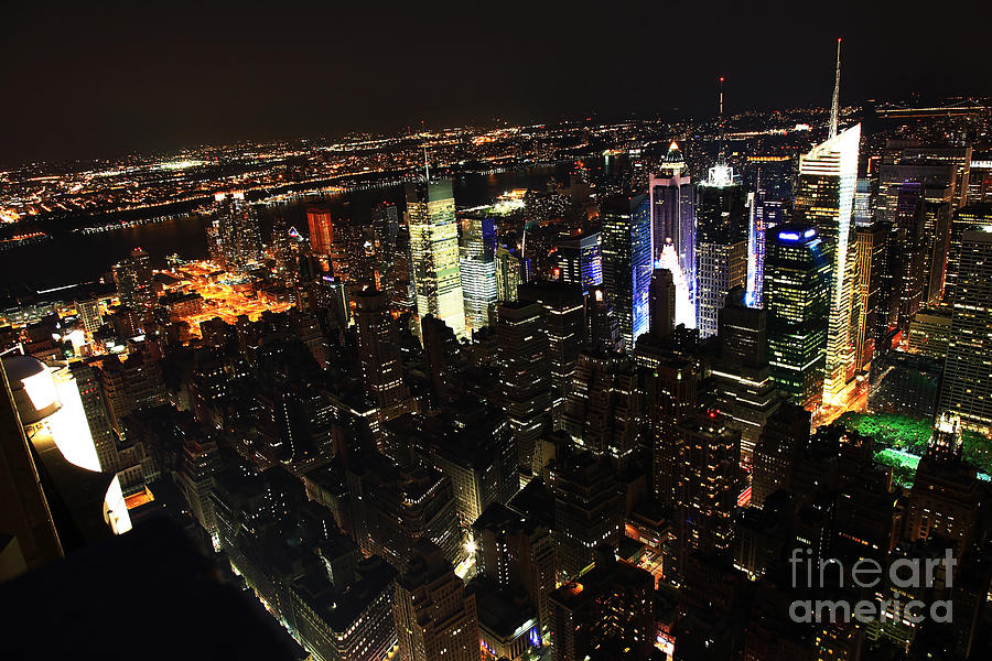 NYC Skyline at Night II Photograph by Wayne Moran